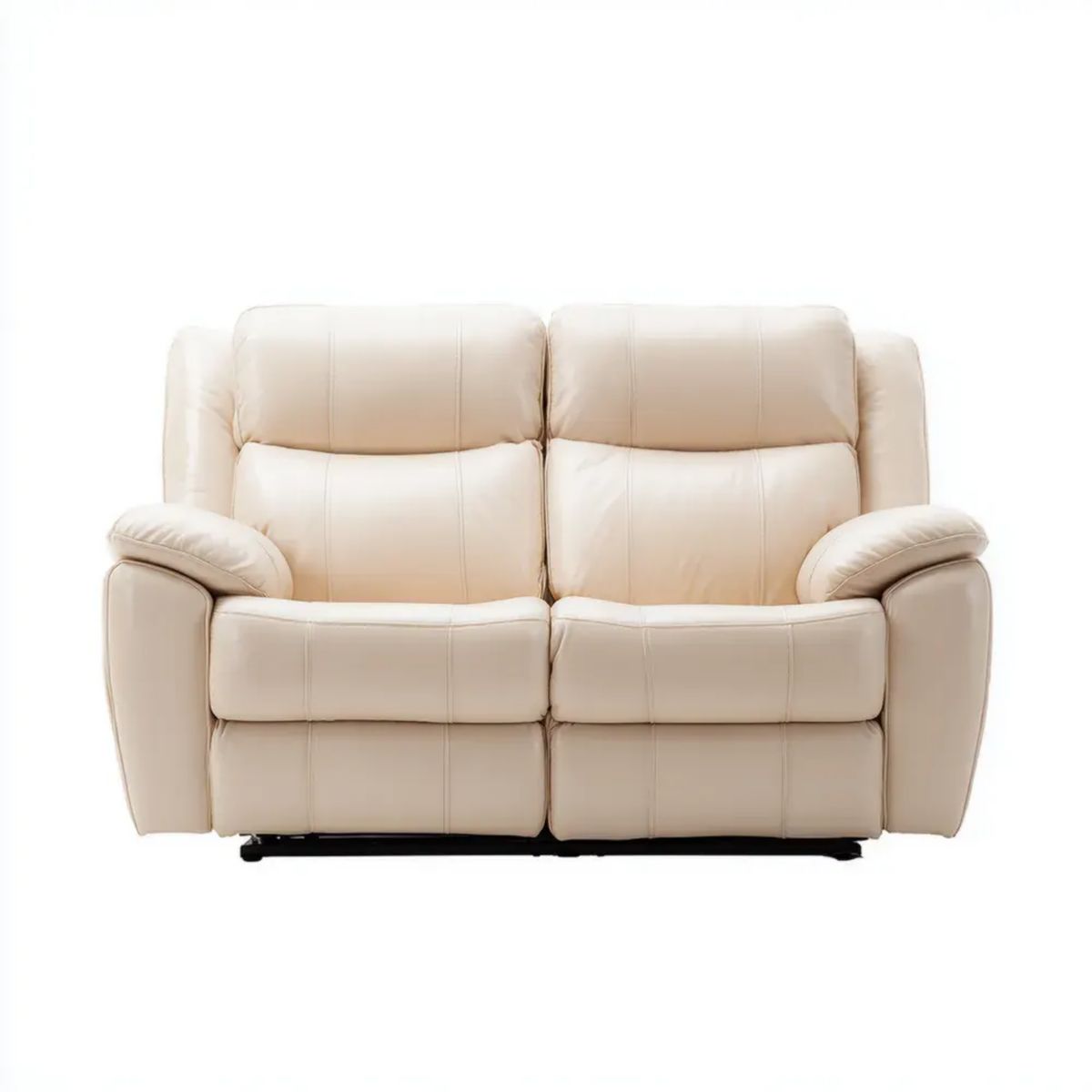 Dwuosobowa sofa z tapicerką z PU, beżowa, 170 x 95 x 100 cm