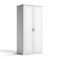 Biała dwudrzwiowa szafa ubraniowa z płyty MDF 80 x 52 x 180 cm