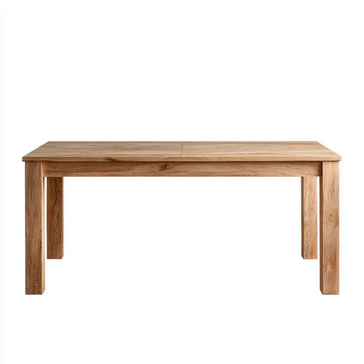 Rozkładany drewniany stół do jadalni, naturalny dąb, 160–200 × 90 × 76 cm, prostokątny
