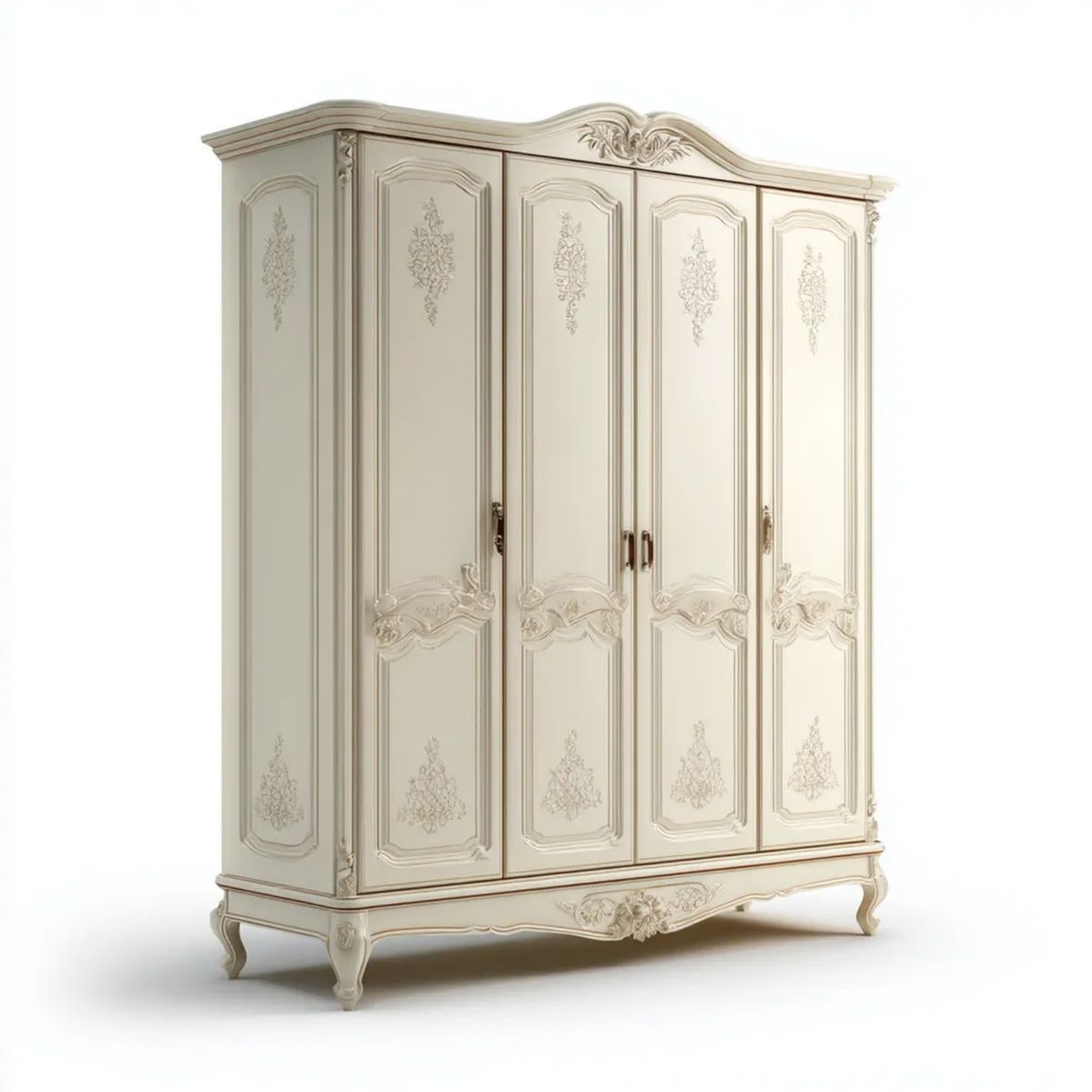 Szafa pięciodrzwiowa ecru z MDF, 250 × 60 × 240 cm