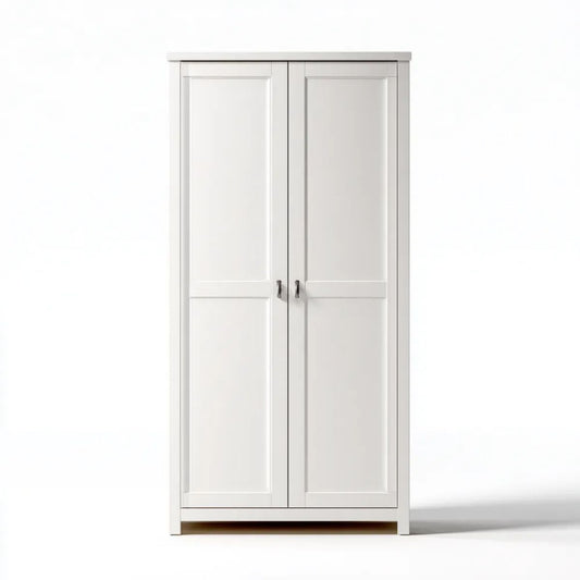 Biała szafa dwudrzwiowa z płyty MDF 80 x 52 x 200 cm
